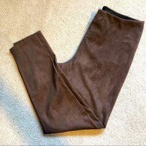 Lysse Brown Suede Leggings Size Large~ Neverworn
